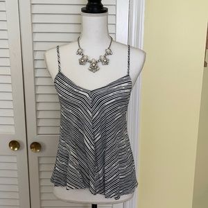 Tie-Back Striped Tank by Olivaceous